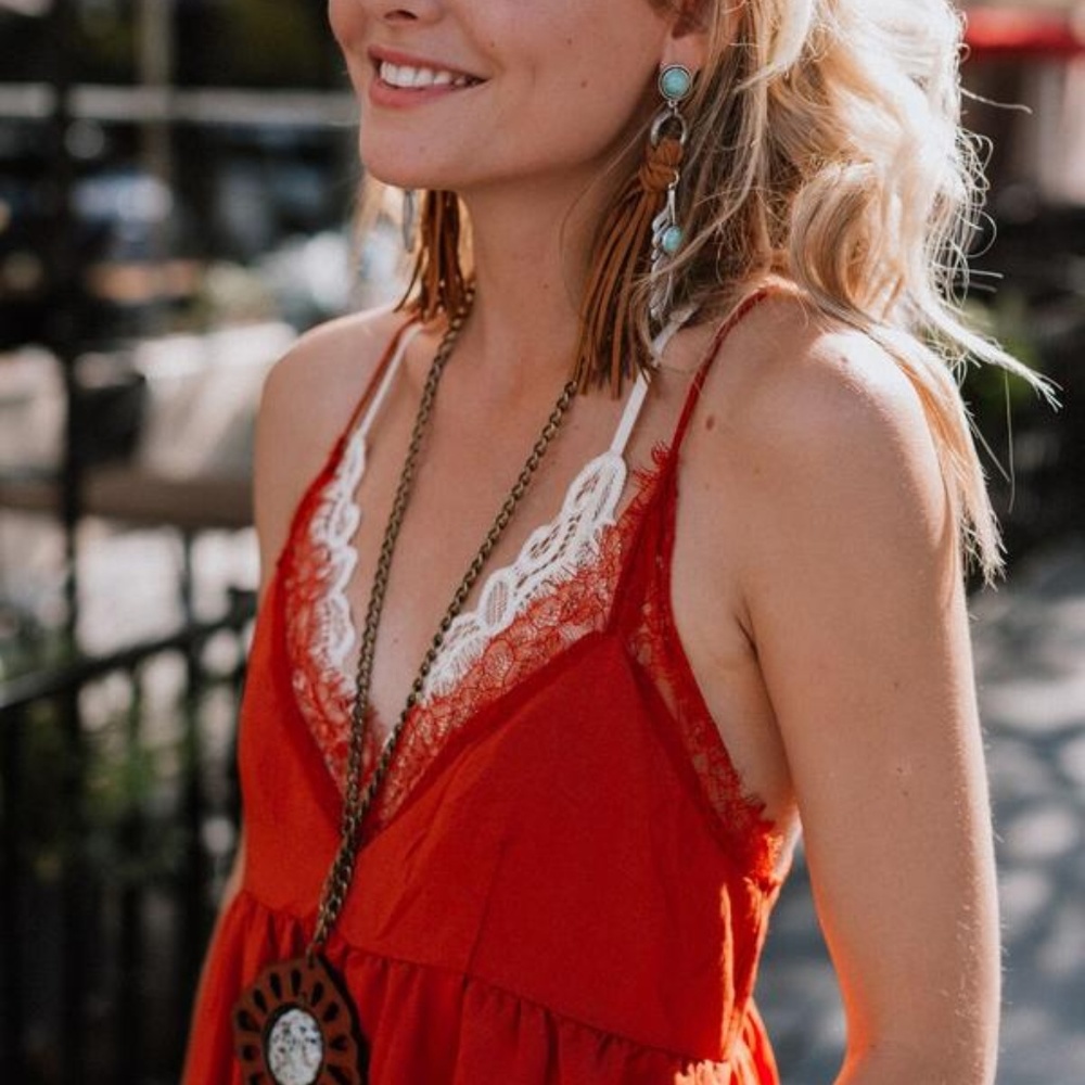 NWOT FANCY THIS TIERED SLIP MAXI DRESS - Picture 2 of 4